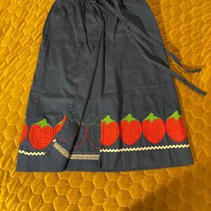 Adorable Strawberry handmade vintage 3/4 apron